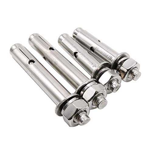 2 Pcs M12 x 120mm 304 Stainless Steel Expansion Bolt External Hex Expansion Screw Bolt Sleeve Anchor，Pool Safety Cover Expansion Bolts，for Concrete - size: M12 x 120mm