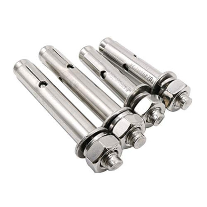 2 Pcs M12 x 120mm 304 Stainless Steel Expansion Bolt External Hex Expansion Screw Bolt Sleeve Anchor，Pool Safety Cover Expansion Bolts，for Concrete - size: M12 x 120mm