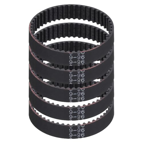 MECCANIXITY 5Pcs 96mm GT-2 Timing Belt 6mm Width 2mm Pitch Closed Loop - size: 96mm