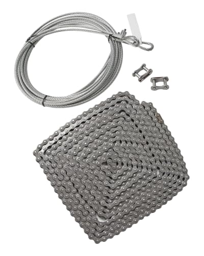 #41 20 ft Roller Chain with 2 Connecting Links and Cable for Gate Openers