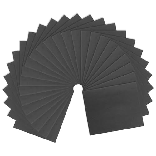 HARFINGTON 25pcs Sandpaper 320 Grit 9 x 11 Inch C-Weight Backing Silicon Carbide Abrasive Wet Dry Sanding Sheets for Wood Finishing, Metal Sanding, Automotive Polishing - size: 320 Grits