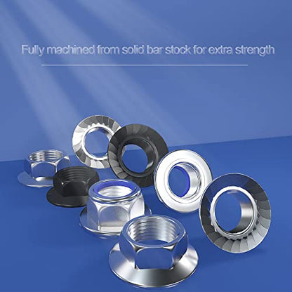 M10x1.5 Flange Serrated Nut 15PCS ROARADE Hex 304 Stainless Steel Nut (M10x1.5 304 15 PCS) - size: M10x1.5 304 15 PCS
