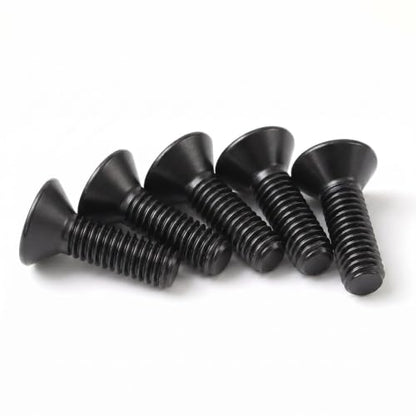 1/4-20 x 3'' (10 Pack) Flat Head Hex Socket Cap Screws Countersunk Bolts, Allen Socket Drive, Black Oxide 304 Stainless Steel 18-8, Fully Machine Thread, Bright Finish - size: 1/4 x 3''