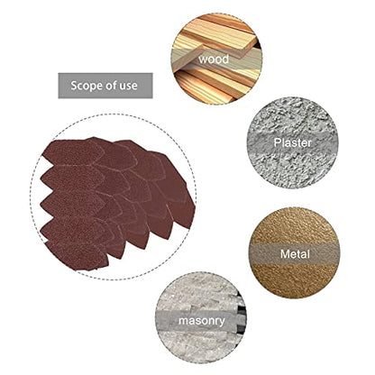 Create idea 5ox Mouse Sanding Sheets P40 P80 P120 P180 P240 Alminum Oxide Red 145x39mm Compatible with BLACK & DECKER KA260GTK Mouse Finger Sander