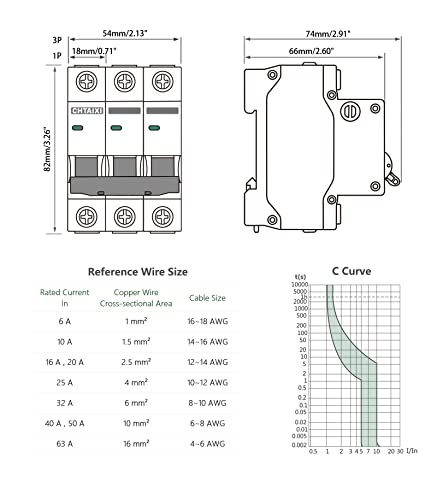 AC Miniature Circuit Breaker, 3 Pole 480V 16 Amp - style: 16 Amp