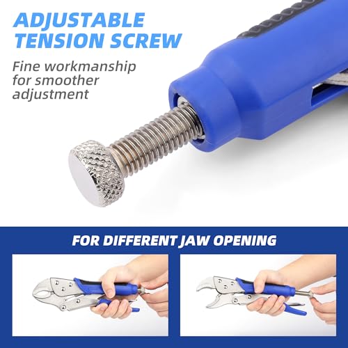 URASISTO 10-Inch Locking Pliers, Premium Alloy Steel Construction, Curved Jaw Locking Pliers with Wire Cutter, Quick Release, Fit for Clamping Twisting Welding (Pack of 2) - size: 10-Inch Locking Pliers (Pack of 2)