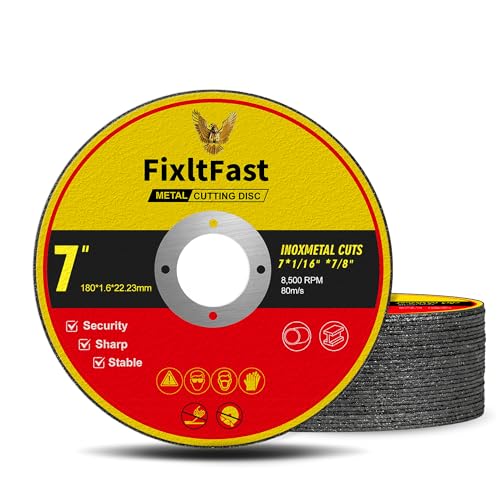 FIXLTFAST 7 x 1/16 x 7/8 Metal & Stainless Steel Cut Off Wheel -20 PCS - size: 7