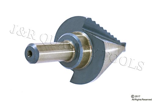 VCT Titanium Step Drill Bit – 10 Sizes from 1/4" to 1-3/8" High-Speed Steel Straight Flute 3/8" Shank for Sheet Metal, Plastic, Wood Precision Drilling Tool