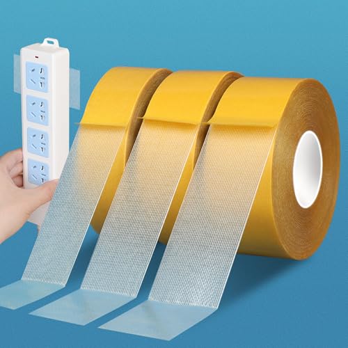 KAIYUER 3Pack Strong Adhesive Double Sided Tape Heavy Duty - size: 3Packx2"x66FT
