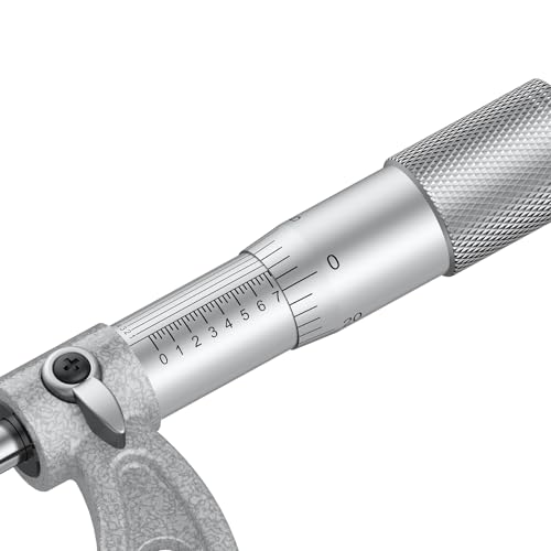HDLNKAK Outside Micrometer Set 0-4", with Zero Wrench and Case(Gray) - color: Silver