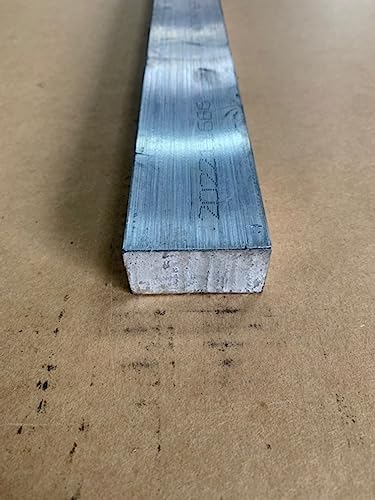 6061 Aluminum Flat Bar, 1" x 2", Solid Stock, Machining, 6061-T6511, Pick Your Length (12)
