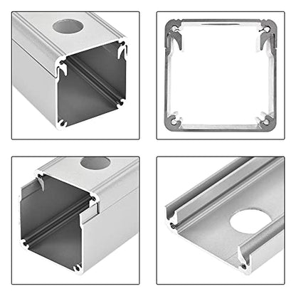 uxcell 2 Holes 16mm Aluminum Switch Button Station Box with a PG7 Cable Gland and Mounting Base