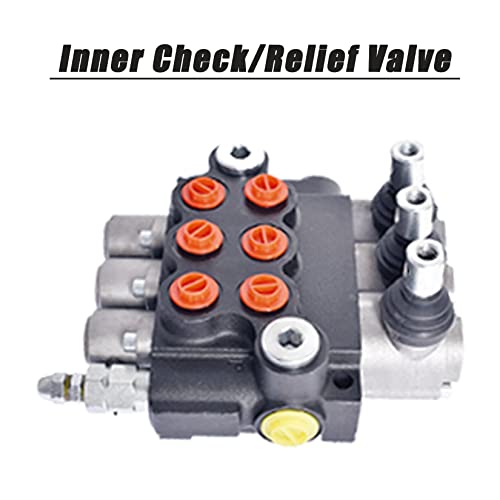 findmall 3 Spool Hydraulic Directional Control Valve 11GPM 3600PSI - size: 11 GPM, style: 3 Spool
