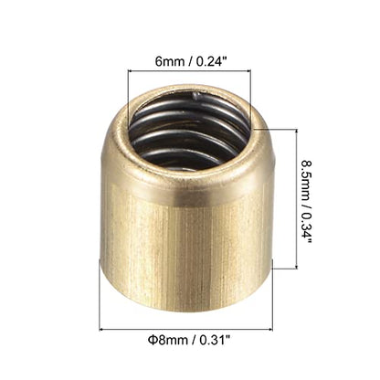 uxcell Brass Push Button Grease Oil Cup 8x8mm Ball Oiler for Lubrication System 10Pcs - size: 8x8mm
