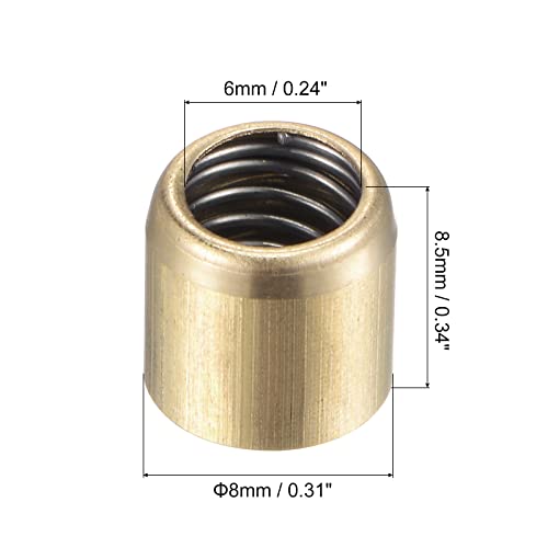 uxcell Brass Push Button Grease Oil Cup 8x8mm Ball Oiler for Lubrication System 10Pcs - size: 8x8mm