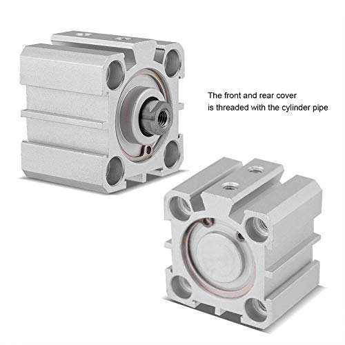 Pneumatic Air Cylinder SDA25 10, 25mm Bore 10mm Stroke Aluminum Double Acting Linear Actuator with ISO Mounting for Industrial Automation, Robotics and OEM Machinery