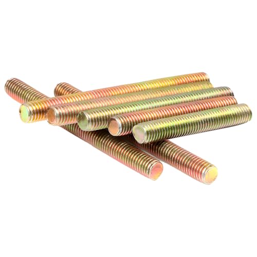 1/4" x 3" Fully All Threaded Rod Studs, 24pcs Carbon Steel Color Zinc Finished Right Hand Thread Screws for Furniture Garden Railing Mounting Assembly, Fastening Steel Frame Connections - size: 1/4" x 3'