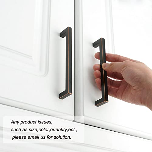 KOOFIZO 10 Pack 5 in Oil Rubbed Bronze Cabinet Pulls, Drawer Handles 1816 - color: Oil Rubbed Bronze, size: 5" CC - 10Pcs, style: Modern