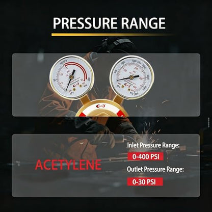 CDL LX75 Heavy Duty Acetylene Regulator CGA510,Forged Brass - size: Heavy Duty, style: Acetylene