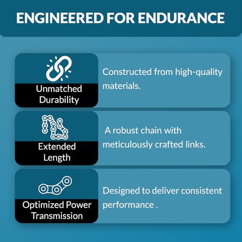 PGN #25 Carbon Steel Roller Chain - 10 Ft + 2 Free Links - 479 Links