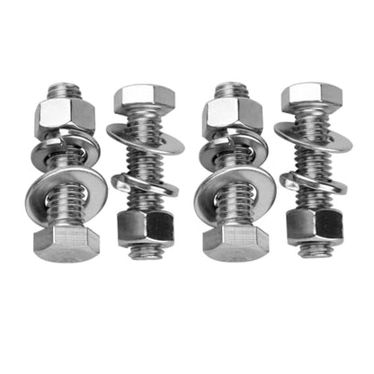 4Sets 1/2-13 x 1-1/4" Hex Head Bolts Screws with Hex Nuts and Thick Flat & Lock Washers, 304 Stainless Steel, UNC Coarse Thread, Silver Finish - color: Silver, size: 1/2-13 x 1-1/4" (4Set)