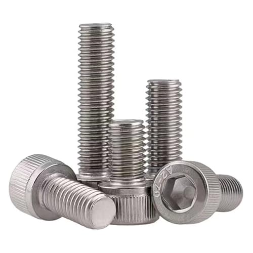 M1.6-0.35 x 2mm Socket Head Cap Screws Metric, Hex Socket Screw, Allen Socket Drive, 304 Stainless Steel (A2-70), Full Thread, Bright Finish, Machine Thread, DIN912,60 Pcs - size: M1.6-0.35 x 2mm（60 Pcs）