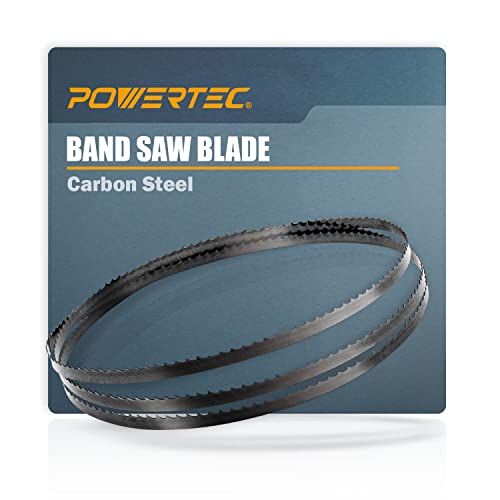 POWERTEC 105 Inch Bandsaw Blades, 1/4" x 6 TPI Band Saw Blades for Most 14" Band Saws with Riser Block Kits for Woodworking, 1 Pack (13205V) - style: 105 inch x 1/4" x 6 TPI