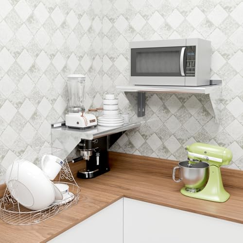 STABLEINK NSF Stainless Steel Wall Shelf 14x24 Inches, Commercial Kitchen - size: 14"x24"
