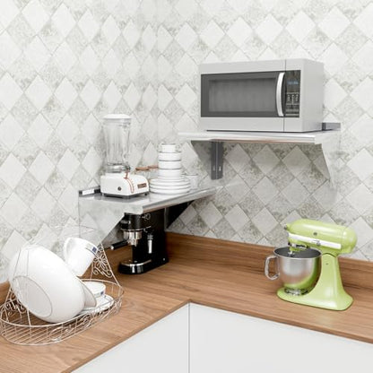 STABLEINK NSF Stainless Steel Wall Shelf 14x30 Inches, Commercial Kitchen - size: 14"x30"