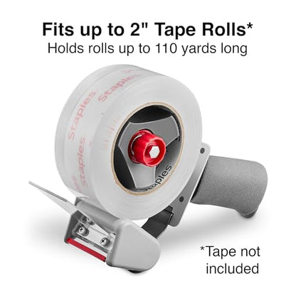 Staples Packing Tape Dispenser, Gray, Handheld, 3 Inch Wide - style: 1 Pack