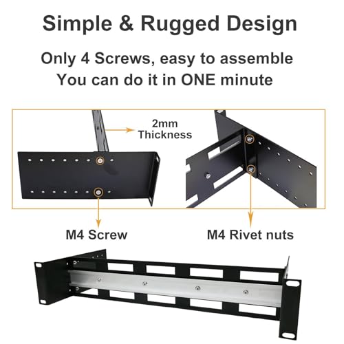 19 inch Rack Mount Din Rail Kit Depth Adjustable Rackmount Din Rail Chassis