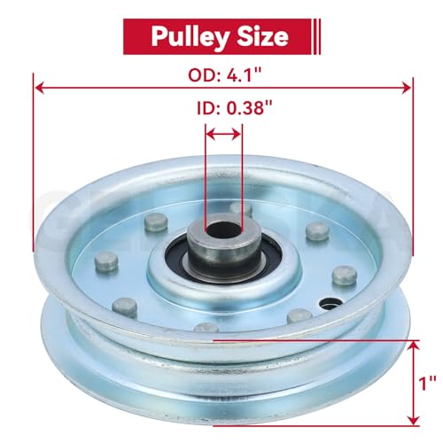 GELASKA 2 Pack 756-0627D 756-0627B Idler Pulley for Cub Cadet LT1045 LT1046 - color: A11 2x756-0627