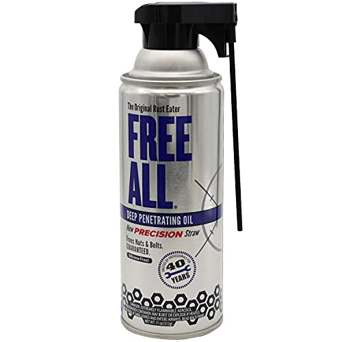 Free All Rust Eater Deep Penetrating Oil,11oz Precision Straw, Loosens Rusted Bolts, Nuts, Pipe Connections & Locks, Industrial-Grade Rust Remover, Silicone-Free Formula, Safe on Paint & Plastics - style: 11 Ounces - Precision Straw