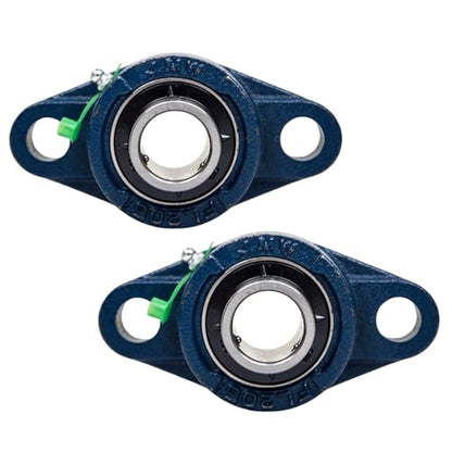 Jeremywell UCFL202-10 5/8" 2-Bolt Flange Bearing, 2 Pack, Cast Iron