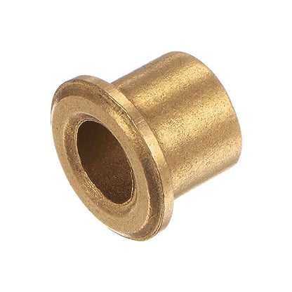 HARFINGTON 8pcs Flange Bearing Sleeve 8mm Bore 12mm OD 12mm Length 2mm Flange Thickness Bronze Bushing Self Lubricating Bushings Sleeve for Industrial Equipment - size: 8mm x 12mm x 12mm