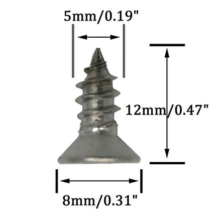 5 x 12mm Screw, Flat Head, Phillips Drive, Self Drilling, 304 Stainless Steel Drywall Wood Screws 100Pcs - size: 5 x 12mm