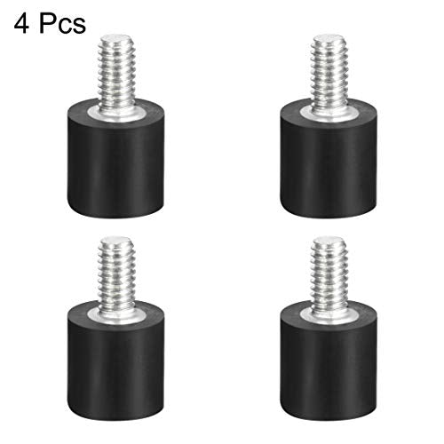 uxcell M4x8mm Male Female Rubber Mounts, Shock Absorber, for Motor Generator Compressor Garage Reverse Osmosis Pump Impact Air Generator Car Bobbins, D10mmxH10mm 4pcs - size: M4*8 D10*H10
