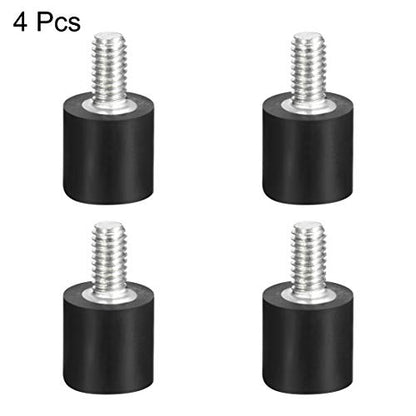 uxcell M4x8mm Male Female Rubber Mounts, Shock Absorber, for Motor Generator Compressor Garage Reverse Osmosis Pump Impact Air Generator Car Bobbins, D10mmxH10mm 4pcs - size: M4*8 D10*H10