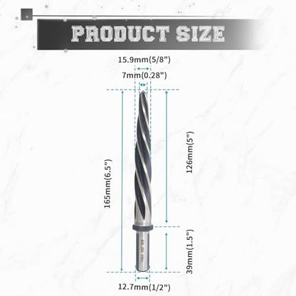 5/8" Durable Reamer Drill Bit M2 HSS - size: 5/8"