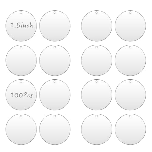 1.5 inch Clear Small Circles Acrylic Blank - size: 1.5 inch