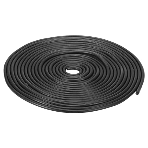 uxcell Nitrile Rubber Round Seal Strip, 5mm(13/64") Diameter 5 Meters (16.4Ft) Long Hard Solid Rubber Weather Stripping for DIY Gasket, Industrial Equipment, and Furniture - size: 5mmx5m
