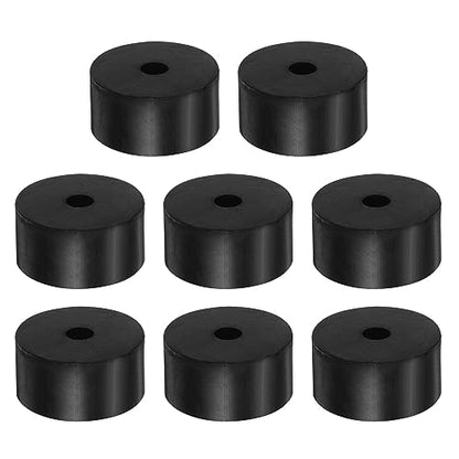 HARFINGTON 8pcs Rubber Spacer 1.57 Inch OD 0.3 Inch ID 0.8 Inch Thick Neoprene Round Anti Vibration Isolation Pads Isolator Rubber Washers Bushings for Home Cars Boat Accessories, Black - size: 8mm x 40mm x 20mm
