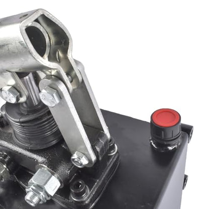 Double Acting Hydraulic Hand Pump with 5 Quart Tank, 1.5 CID, 3600 PSI - size: 5 QTs, 1.5CID