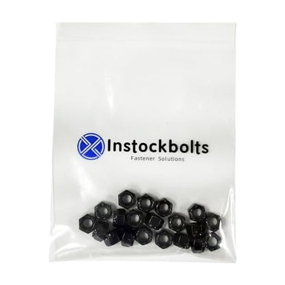M4 Black Nylon Insert Lock Nuts, Stainless Steel 304 (18-8) Black Coating Lock Nuts with Nylon Insert, 100pcs - color: Black, size: M4-0.7