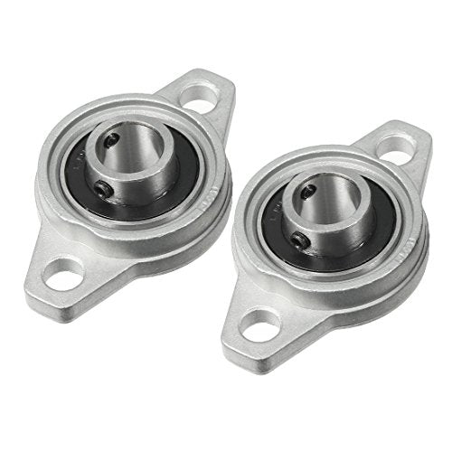 uxcell 2pcs KFL001 12mm Zinc Alloy Self Aligning Pillow Block Flange Bearing - size: 12 mm