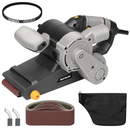 3×21-Inch Belt Sander,8 Amp Variable-speed 170-380RPM 12 Pcs Belts