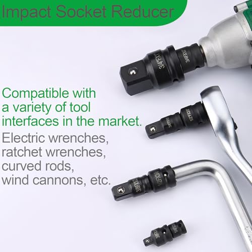 1/2" Drive (Female) x 3/4" (Male) Impact Socket Adapter, CR-MO Steel, Compatible with Air Impact Wrenches, Breaker Bars, Ratchets - size: 1/2"(F) x 3/4"(M)