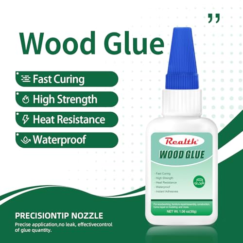 Super Glue for Wood Clear 30g 2 Pack with Anti-Clog Cap - size: 60g, style: Wood Glue
