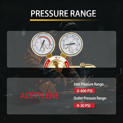 CDL LX65 Medium Duty Acetylene Regulator CGA510,Forged Brass - size: Medium Duty, style: Acetylene