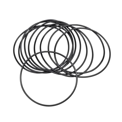 Black 10Pcs O-Rings, Nitrile Rubber O-Rings 2"(50mm) ID - size: 2" ID, 2-1/16" OD